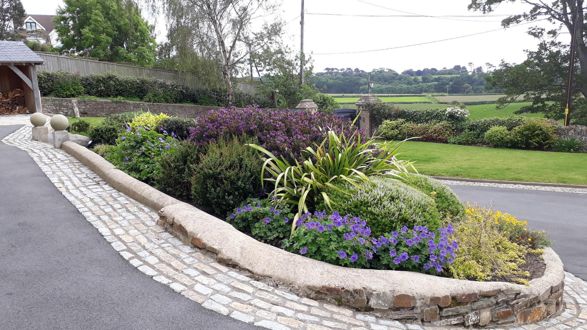 Alison Bockh Garden Design and Landscaping - North Devon - Front entrance and drive now complete